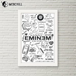 Eminem Doodle Poster Slim Shady Song Lyrics 3