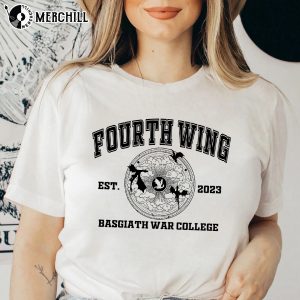 Fourth Wing Est 2023 Basgiath War College Shirt Book Lover Gift 4