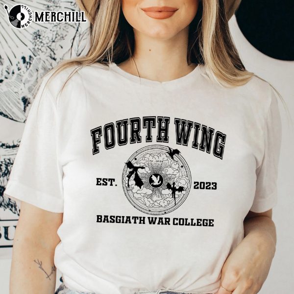 Fourth Wing Est 2023 Basgiath War College Shirt Book Lover Gift