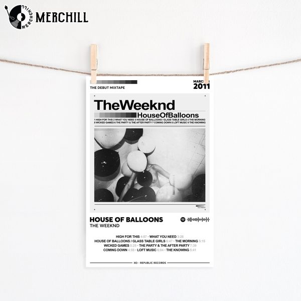 House of Balloons Poster The Weeknd Album Cover Print