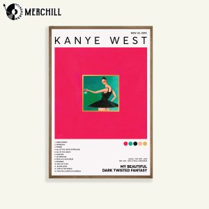 My Beautiful Dark Twisted Fantasy Album Cover Poster Kanye West Gift 3
