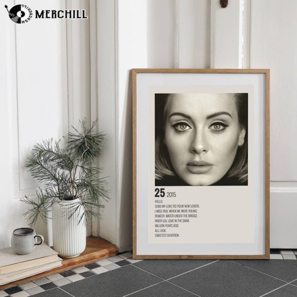 Adele 25 Album Poster Music Lover Gift