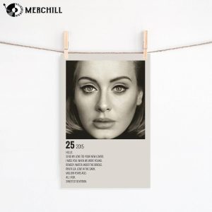 Adele 25 Album Poster Music Lover Gift