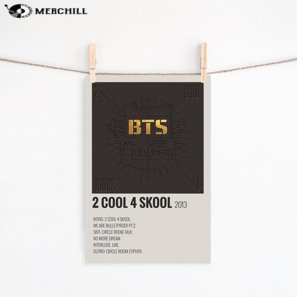 BTS 2 Cool 4 Skool Album Cover Poster