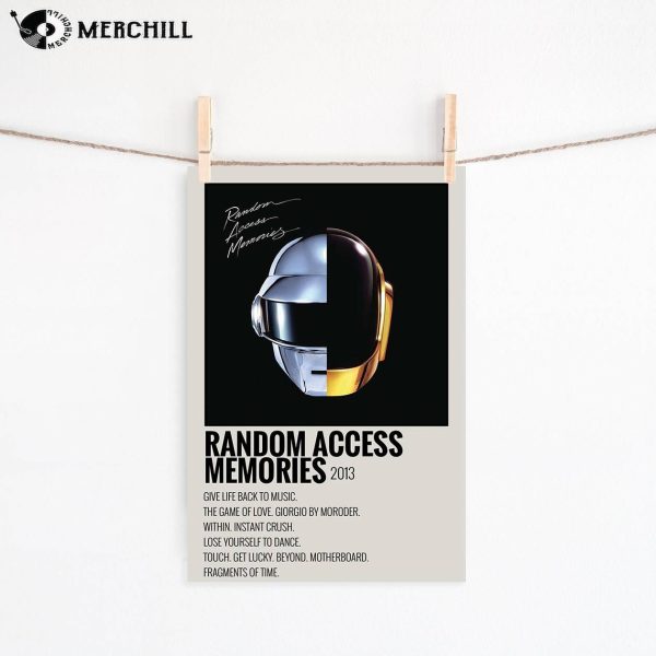 Daft Punk Random Access Memories Album Poster Music Gift