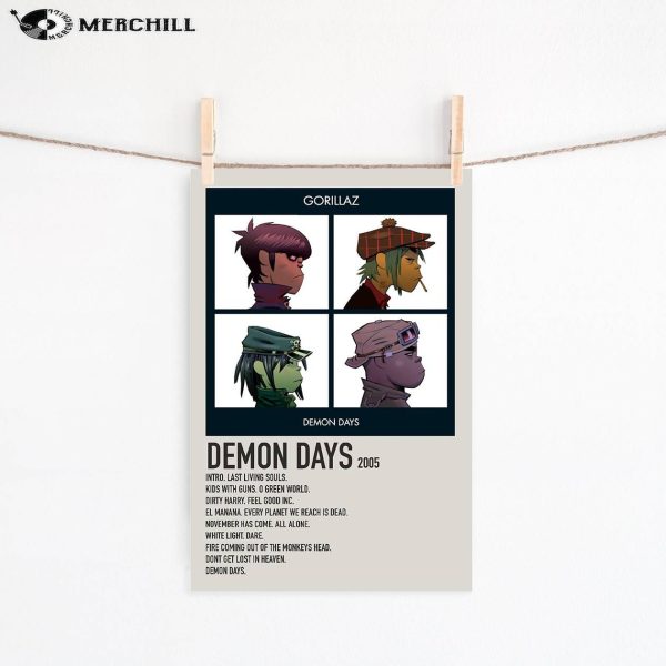 Gorillaz Poster Demon Days Album Cover Print