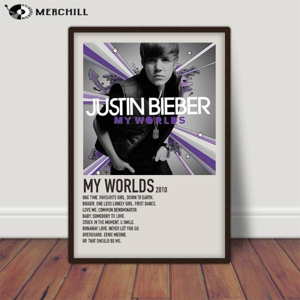 Justin Bieber My Worlds Album Cover Poster