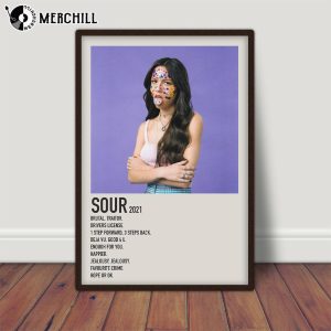 Olivia Rodrigo Poster Print Sour Album Olivia Rodrigo Poster Print Sour Album