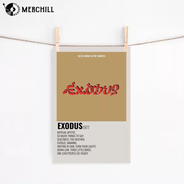 Bob Marley and the Wailers Exodus Poster Music Gift