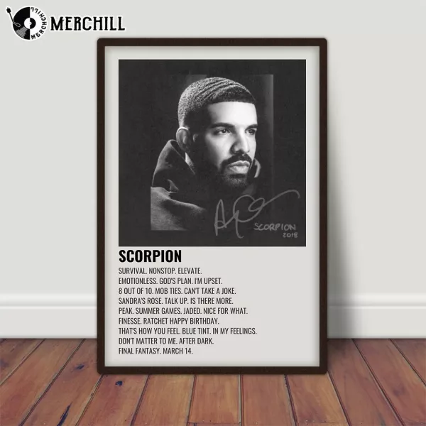 Drake Scorpion Poster Album Cover Print Wall Art