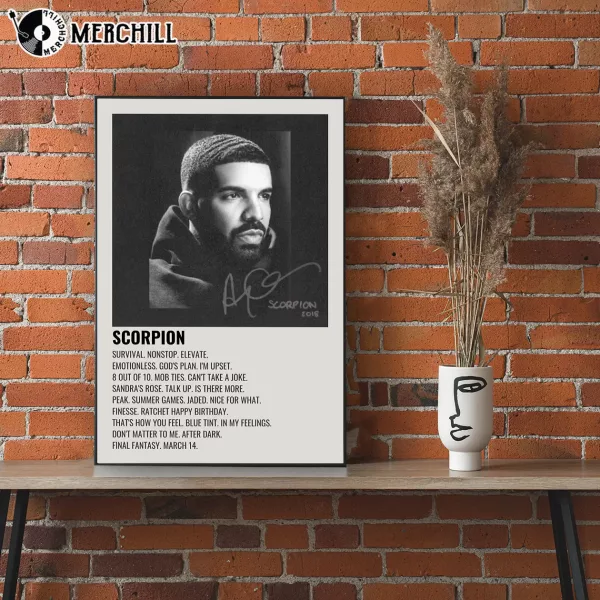 Drake Scorpion Poster Album Cover Print Wall Art