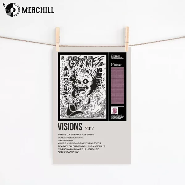 Grimes Visions Poster Album Cover Print Wall Art