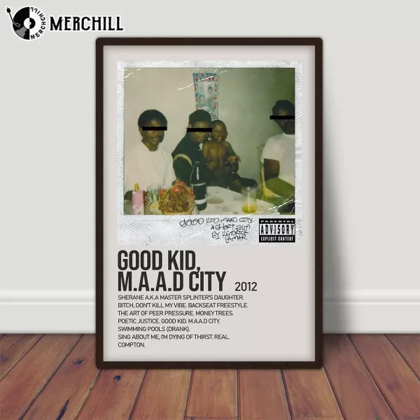 Kendrick Good Kid M.A.A.D City Poster Gift for Music Lover