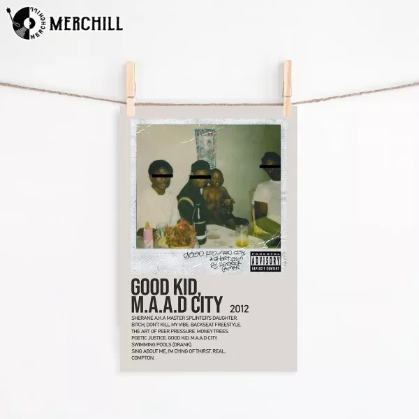 Kendrick Good Kid M.A.A.D City Poster Gift for Music Lover