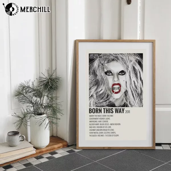 Lady Gaga Born This Way Poster Album Cover Print Wall Art