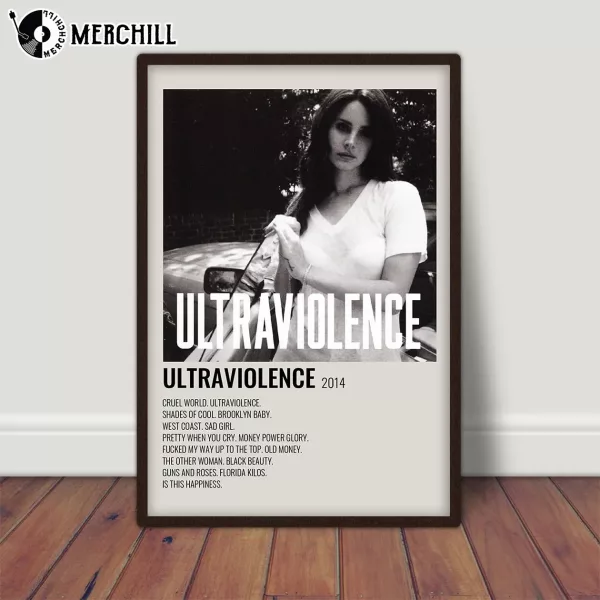 Lana Del Rey Ultraviolence Album Poster Gift for Music Lover