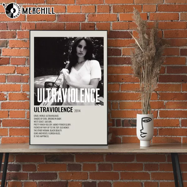 Lana Del Rey Ultraviolence Album Poster Gift for Music Lover