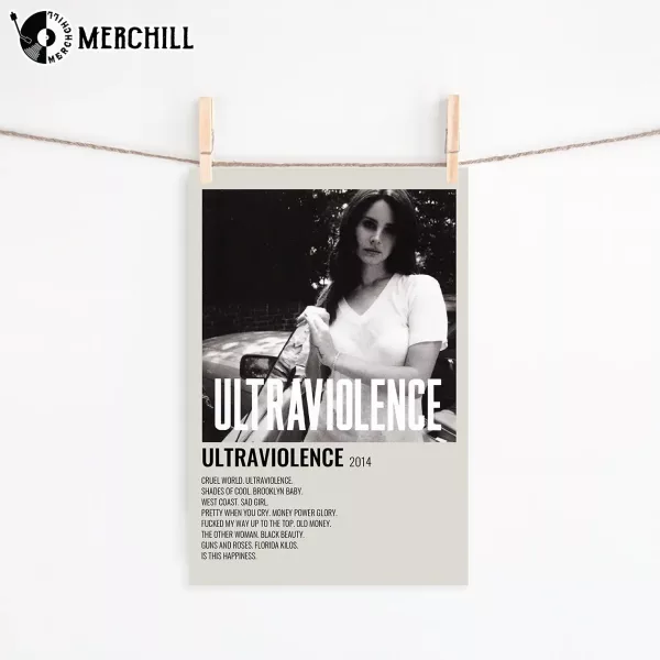 Lana Del Rey Ultraviolence Album Poster Gift for Music Lover