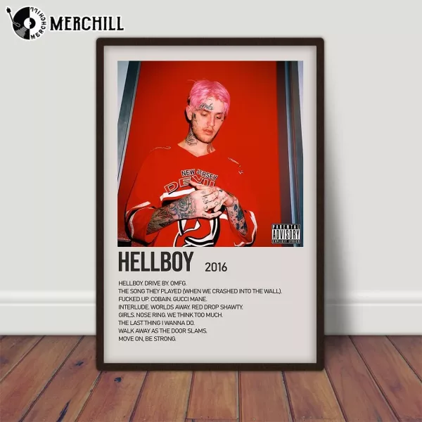 Lil Peep Hellboy Poster Album Music Cover Print