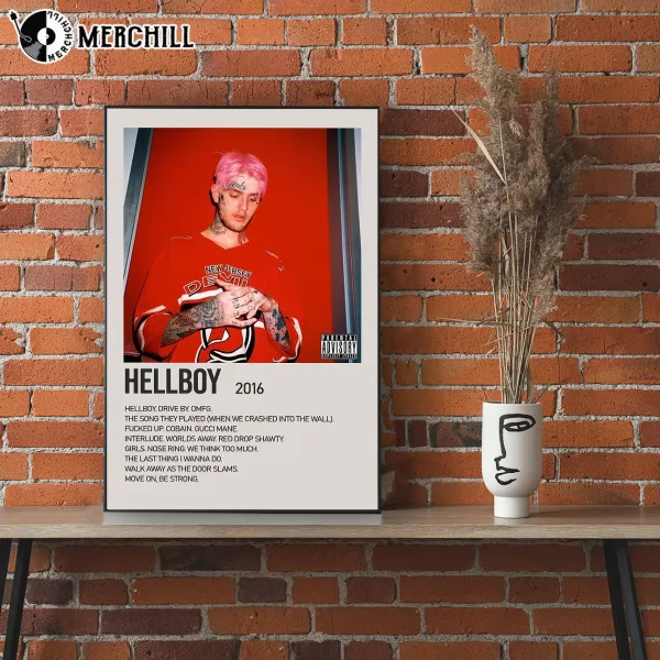 Lil Peep Hellboy Poster Album Music Cover Print