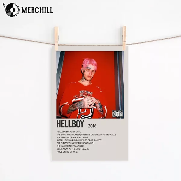 Lil Peep Hellboy Poster Album Music Cover Print