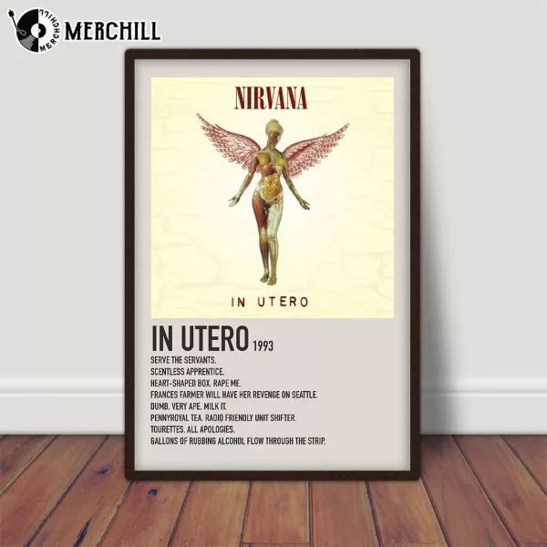 Nirvana In Utero Poster Gift Idea for Music Lover