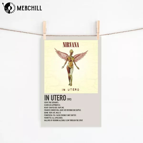 Nirvana In Utero Poster Gift Idea for Music Lover