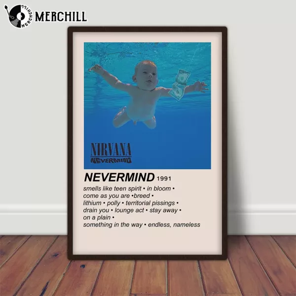 Nirvana Nevermind Poster Gift for Music Lover