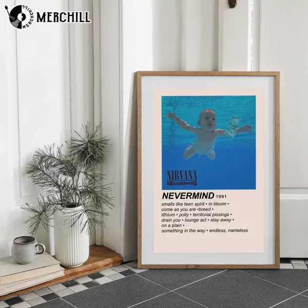 Nirvana Nevermind Poster Gift for Music Lover