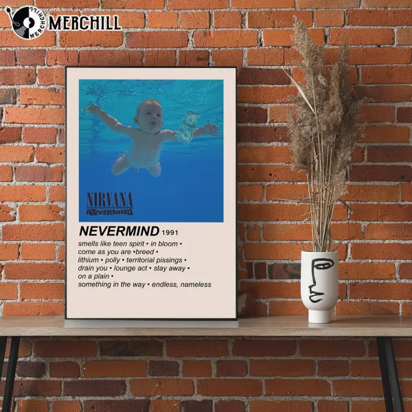 Nirvana Nevermind Poster Gift for Music Lover