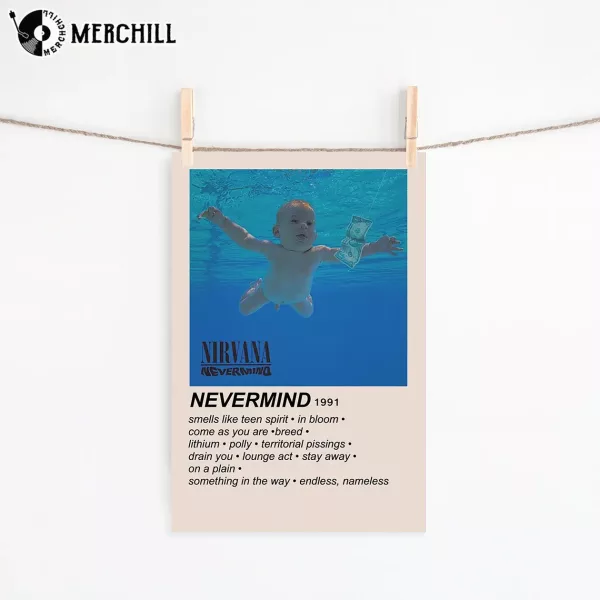 Nirvana Nevermind Poster Gift for Music Lover