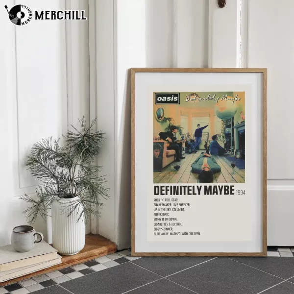 Oasis Definitely Maybe Album Cover Wall Art Poster