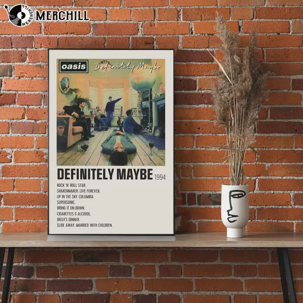 Oasis Definitely Maybe Album Cover Wall Art Poster