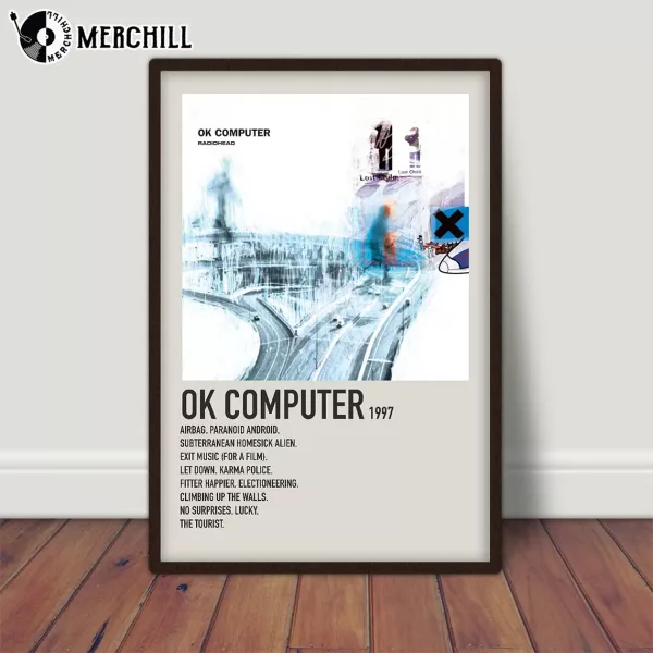 Radiohead OK Computer Poster Gift Idea for Music Lover