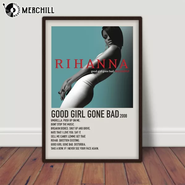 Rihanna Good Girl Gone Bad Reloaded Poster Album Music Print