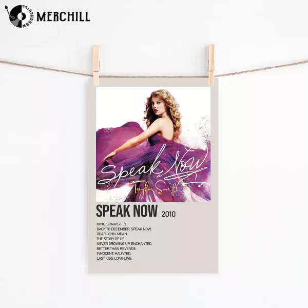 Speak Now Taylors Version Poster Album Cover Print Wall Art