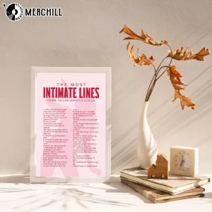 Taylor Swift Intimate Lyrics Poster Gift for Swiftie