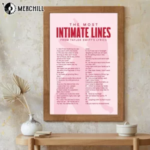 Taylor Swift Intimate Lyrics Poster Gift for Swiftie 3