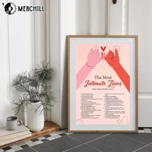 Taylor Swift Lyrics About Love Poster The most Intimate Lines 4