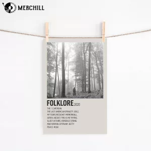 Taylor Swift Poster Folklore Album Cover