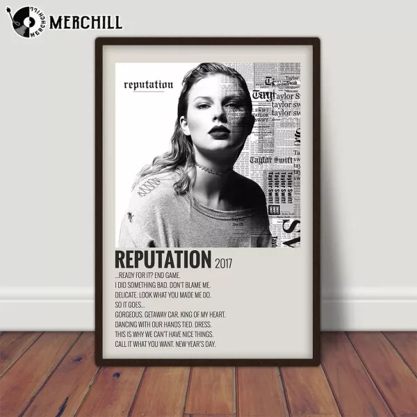 Taylor Swift Reputation Album Poster Gift for Swiftie