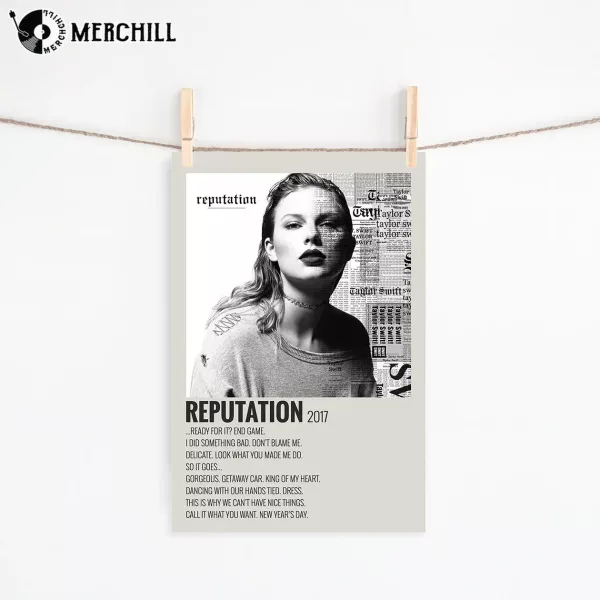 Taylor Swift Reputation Album Poster Gift for Swiftie