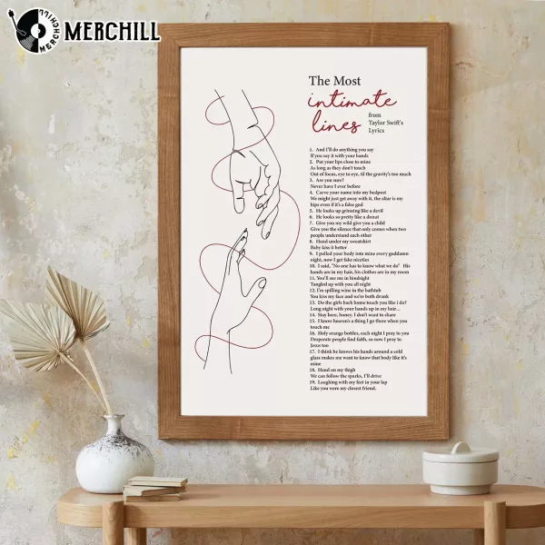 The most Intimate Lines Taylor Swift Poster Gift for Swiftie