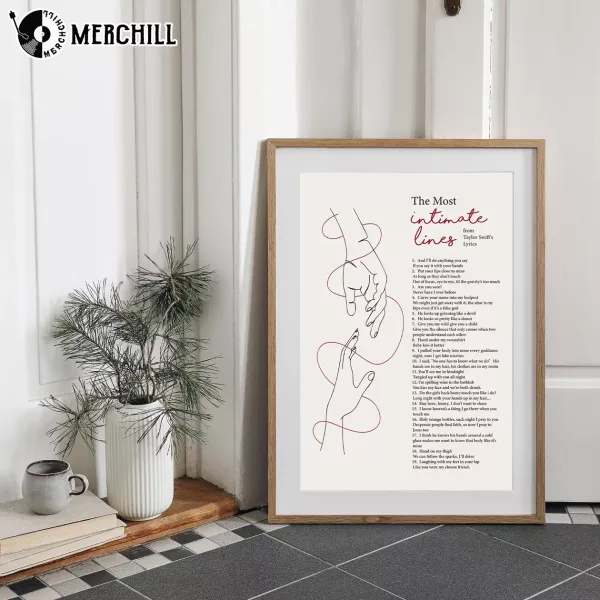 The most Intimate Lines Taylor Swift Poster Gift for Swiftie