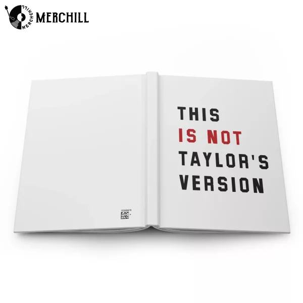 This Is Not Taylor’s Version Notebook Hardcover Journal Swiftie Gift