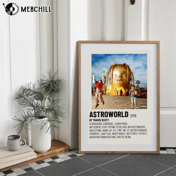 Travis Scott Astroworld Poster Album Cover Print Wall Art