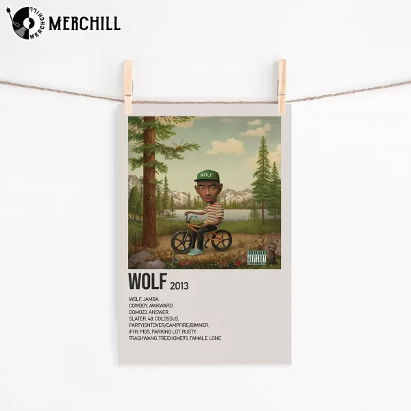 Tyler The Creator Wolf Album Poster Gift for Music Lover