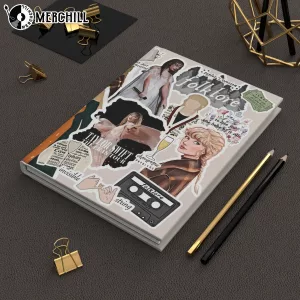 Light Beige Taylors Version Folklore Album Notebook Hardcover Journal Gift for a Swiftie 6