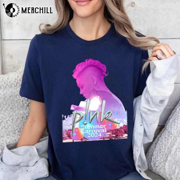 P!nk Pink Singer Summer Carnival 2024 Tour Shirt Trustfall Album