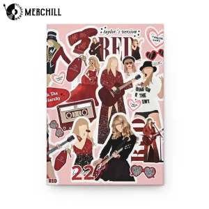 Red Taylors Version Red Notebook Hardcover Journal Gift for a Swiftie